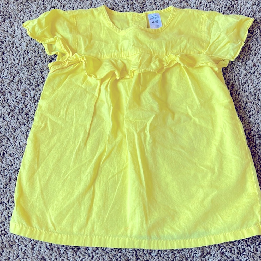Yellow Carter’s Blouse in EUC Girls Size 4/5